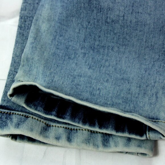 NEW K&H Distressed Acid Wash Rhinstone Studs Stretch High Rise Skinny Jeans 36 - Picture 11 of 11